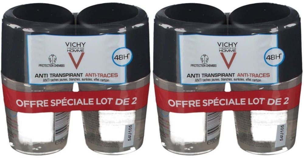 Vichy MEN Deodorant Anti-Transpirant Anti-Spuren Schutz Shirt Roll-On