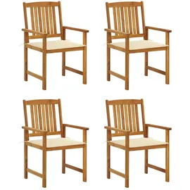 vidaXL Gartenstuhl 57 x 57 x 92 cm beige/weiß 8 St.