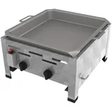 ChattenGlut Gasbräter 2-flammig 9 kW 480 x 530 x 270 cm Edelstahl inkl. Pfanne