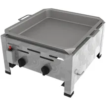 ChattenGlut Gasbräter 2-flammig 9 kW 480 x 530 x 270 cm Edelstahl inkl. Pfanne