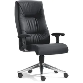 SITWELL STEIFENSAND AG Bandscheiben-Bürosessel Turbo-XXL Leder Schwarz