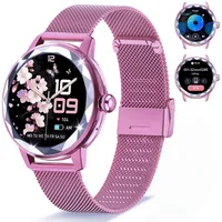 ibettertec Smartwatch Damen, mit Anruffunktion Smartwatch (Fitnessuhr mit Telefonfunktion/WhatsApp Notiz,Smartwatch Fitness Tracker Uhr IP68 Wasserdicht,1.2" HD Voll Touchscreen Fitnessuhr Tracker mit Blutsauerstoff/Pulsmesser/Sportuhr/Schrittzähler/Schlafmonitor Aktivitätstracker usw für iOS/Android Uhren Watch cm) rosa