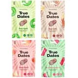 True Dates - Probierset 4 Sorten | Sour Watermelon, Sour Apple, Sour Cola, Sweet Peach | natürlich aromatisierte Datteln | 4x100 g