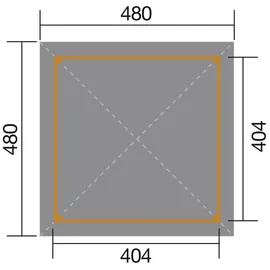 Weka Paradies 2 4,04 x 4,04 m kdi inkl. Schindeln