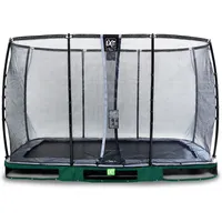 EXIT TOYS Elegant Premium Inground-Trampolin 244 x 427 cm inkl. Deluxe Sicherheitsnetz grün
