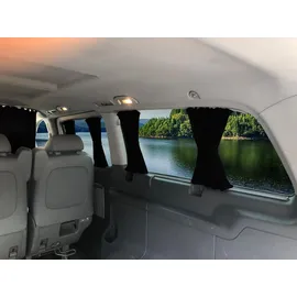 BREMER SITZBEZÜGE Gardinen Set 702 für Mercedes Vito Viano W639 Schwarz