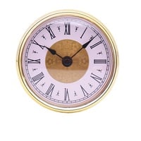 LICHENGTAI 3-1/8 Zoll (80 mm) Uhrwerk, Quarz-Uhr Römische Ziffer Quarzuhr Einfügen Einbau-Uhr DIY Quartz Uhrwerk Zubehör Europäischer Stil Clock mit Goldene Trim