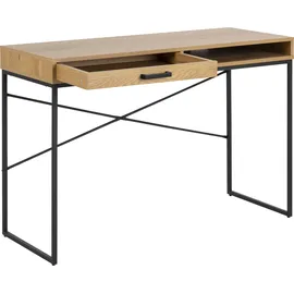 Actona Group Schreibtisch, Metallgestell, 1 Schublade und offenem Fach, Breite 140 cm