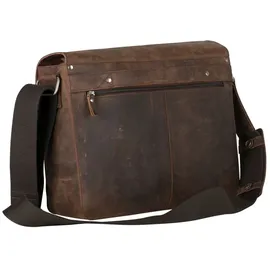 LEONHARD HEYDEN Salisbury Messenger Leder 40 cm Laptopfach braun