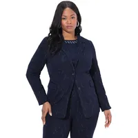 Ulla Popken Blazer marine | naturweiß 44