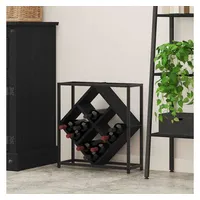 vidaXL Weinregal 51 x 18 x 52,5 cm Schwarz