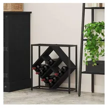 vidaXL Weinregal 51 x 18 x 52,5 cm Schwarz