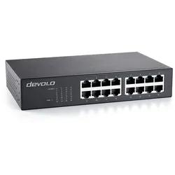 devolo Gigabit Ethernet Switch 16 Port unmanaged LAN Switch LAN Verteiler