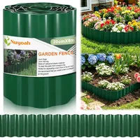 Nuyoah Rasenkante Kunststoff 20cm x 9m Beeteinfassung Flexible Beetumrandung Kunststoff Beetbegrenzung Rasenkanten Grün Blumenbeet Umrandung Gewellte DIY Garden Lawn Edging Plastic