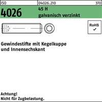 Industrial Quality Supplies ISO 4026 Gewindestifte mit Kegelkuppe &