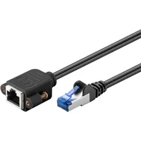 Goobay 65645 CAT6A Verlängerungskabel, S/FTP (PiMF), schwarz