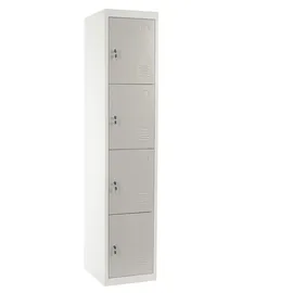 Mendler Schließfach Boston T163 180 x 38 x 45 cm Grau