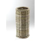 locker Schirmständer, rund, Ø 28 cm, aus Rattan, grau