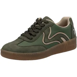RIEKER Sport Plateausneaker, Freizeitschuh, Halbschuh, Schnürschuh in veganer Verarbeitung RIEKER Sport oliv 39