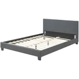 Corium Kunstlederbett Albacete 140x200cm Dunkelgrau