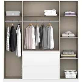 Rauch Drehtürenschrank »Kleiderschrank Schrank Garderobe Wäscheschrank NIDDA mit moderner«, griffloser Front sowie Push-to-Open Funktion MADE IN GERMANY, weiß