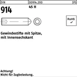 F. REYHER Nchfg. GmbH & Co. KG DIN 914/ISO 4027 Gewindestift VG M24x40 Stahl 45H blank Innensechskant m. Spitze