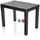 BigDean Garten Beistelltisch 60 x 38,5 x 45 cm Schwarz