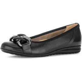 Gabor comfort Ballerina schwarz Glattleder 72.625.27 für Damen, schwarz, Größe 37 1⁄2 EU 4,5 UK