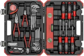 Gedore red Werkzeugs-Satz, Set 43-teilig, gefüllt, Werkzeug für Hand- und Heimwerker, im Kunststoffkoffer, R38003043