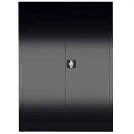 Classix Stahlschrank X-530329 tiefschwarz 92,0 x 42,0 x 120,0 cm, aufgebaut