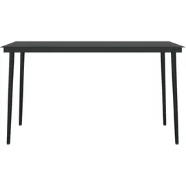 vidaXL Garten-Essgruppe 5-tlg. Grau/Schwarz