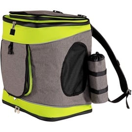 lionto Hunderucksack faltbarer Katzenrucksack Hundetransporttasche Haustiertragetasche, grau/grün