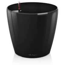 LECHUZA Classico 70 Komplettset Ø 70 x 65 cm  schwarz hochglanz