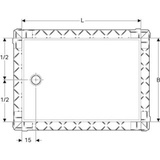 Geberit Setaplano Duschfläche rechteckig, 170x80cm, weiß-alpin/matt 154269111