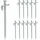 Relaxdays Felsbodenheringe 12er Set, Silber