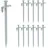 Relaxdays Felsbodenheringe 12er Set, Silber
