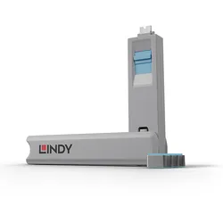 Lindy Schloss für USB-C-Port - Blau