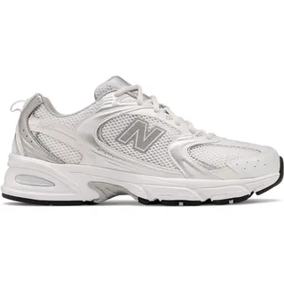 NB White/Silver Metallic 42