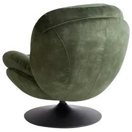 Beliani Drehsessel Nolvik Samtstoff 82 x 85 x 82 cm Dunkelgrün