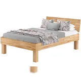 Erst-Holz Extra stabiles hohes Massivholzbett 140x220 Seniorenbett Zubehör wählbar V-60.81-14-220 ohne Zubehör
