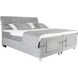 Alina Boxspringbett »Elsa mit Motor« inklusive Matratze und Topper, in verschiedenen Größen und Härtegraden grau