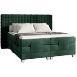 Fun Möbel Boxspringbett Elektrisch Bett VIDAL 160x200cm in Stoff Fresh Flaschengrün