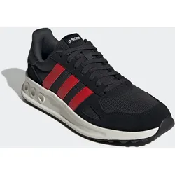 Sneaker ADIDAS SPORTSWEAR "RUN 84", Gr. 44, grau (carbon, better scarlet, core schwarz), Textil, Leder, sportlich, Schuhe, inspiriert vom Design des adidas LA Trainer