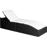 vidaXL Sonnenliege 192 x 62 x 95 cm schwarz
