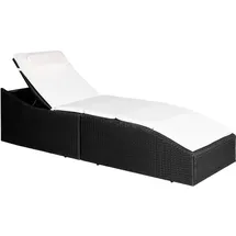 vidaXL Sonnenliege 192 x 62 x 95 cm schwarz