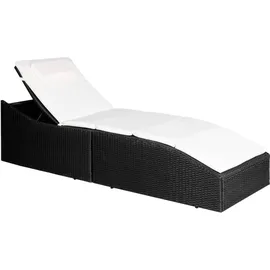 vidaXL Sonnenliege 192 x 62 x 95 cm schwarz