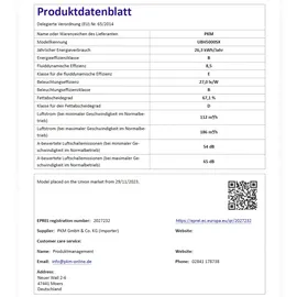 PKM UBH5000SX Unterbauhaube 60 cm Schwarz