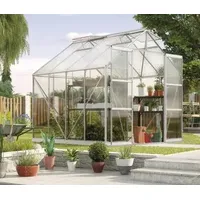 Vitavia Gewächshaus Phönix 6700 ESG/NSG, inkl. Fundament, ca. B257/H254/T261 cm, Silber