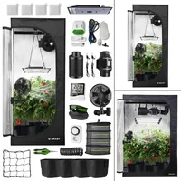 BRAST Growzelt GrowBox | Komplettset inkl. Sonderzubehör | viele Größen | 60x60x140-120x60x180cm | Vollspektrum LED Technologie | Belüftungs- & Bewässerungssystem | licht & wasserdicht | 70x70x160cm