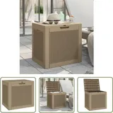 The Living Store - Gartenbox Hellbraun 55,5x43x53 cm Polypropylen - Gartenbox - Außenbereich Aufräumen - Gartenorganisation - Gartenschuppen